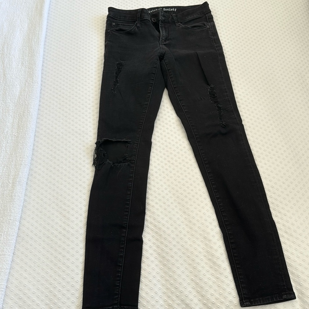 Articles of society - ripped - skinny - black denim - size 25
